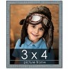 PosterPalooza | Photo Size Textured Blue Picture Frame - UV Acrylic, Foam Board Backing, Hanging Hardware - 2 of 4