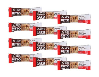 Munk Pack Caramel Sea Salt Keto Nut & Seed Bar - 12 bars, 1.23 oz