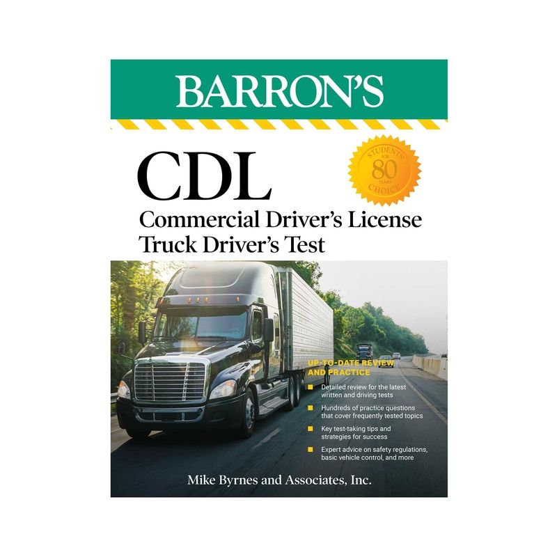 CDL: Commercial Driver's License Truck Driver's Test, Fifth Edition: Comprehensive Subject Review + Practice - (Barron's Test Prep) 5th Edition, 1 of 2