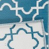 DII Design Imports Indoor Outdoor 4 x 6 Ft Reversible Lattice Woven Rectangular Runner Rug for Decks, Patios, Living Rooms, & Kitchens, Storm Blue - 2 of 4
