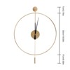 YIYIBYUS 20" Classical Large Decorative Wall Clock with Pendulum, Modern Non-Ticking Silent Metal Wall Clocks - 4 of 4