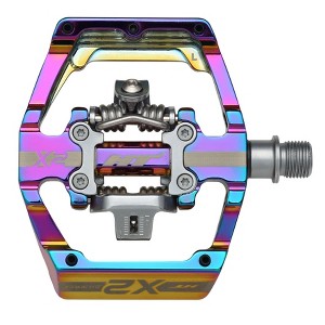 HT Pedals X2 Clipless Platform Pedals, CrMo - Oil Slick NLS - 1 of 1
