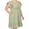 Plus Size Ruffle Sleeve Knee-Length Dress - 4 of 4