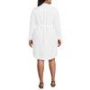 Lands' End Women's Linen Long Sleeve Button Front Shirt Dress - image 2 of 3