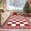 Christmas Plaid  Rug - Washable Non-Slip Reindeer Rug, Stain Resistant Foldable Floor Mat for Entryway, Porch, Bedroom, Multiple Sizes & Colors - 2 of 4