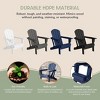 WestinTrends Nantucket Outdoor Patio HDPE Resin Folding Adirondack Chairs With Cup Holder and Phone Holder (Set of Four) - 4 of 4