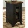 Valebeck Chair Side End Table Black/Brown - Signature Design by Ashley: Rustic Farmhouse Storage Accent Table - 2 of 4