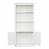 Mid-Century 4-Tier Display Bookcases with 5-Colors Dimmable Ceiling Light Farmhouse Bookcases with Storage & Doors for Home & Office-Tanpinhause - 3 of 4