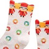 Cute Holiday Pattern Socks (Women's Sizes Adult Medium) - Beige / Medium / from the Sock Panda - 3 of 3