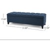 CAVINAS Polyester Storage Ottoman Bench with Button Tufted Diamond Stitch,Upholstered Storage Ottoman,Storage Benches for Living Room - 3 of 4