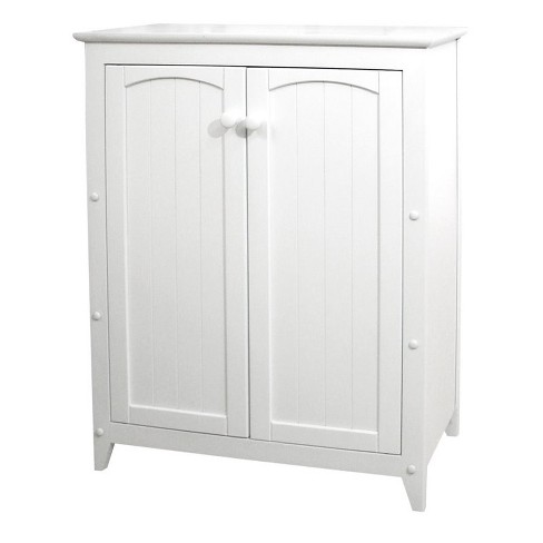 Two door deals cabinet white