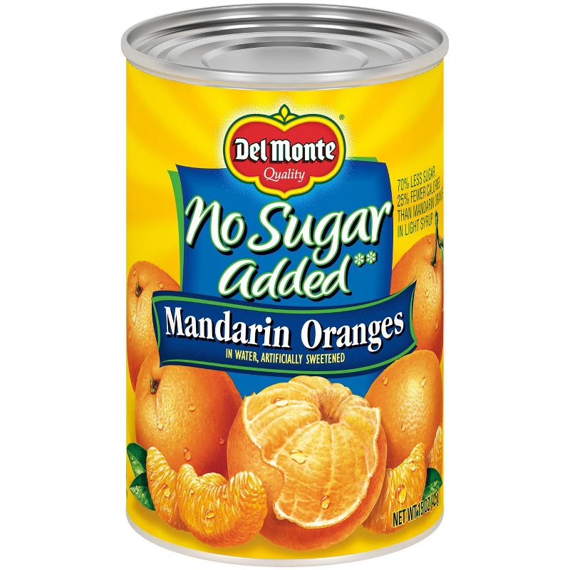Del Monte No Sugar Added Mandarin Oranges in Water 15oz, 1 of 6