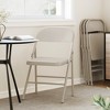 Folding Chairs 4 Pack, Sturdy metal frame supports up to 350 lbs£¬ Portable folding chairs ideal for dining, living, office, and outdoor events. - 3 of 4
