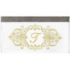 Linum Home Textiles 100% Turkish Cotton MONICA Gold Thread 2PC Embellished Bath Towel Set - 3 of 3