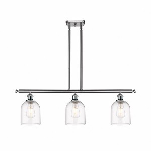 Bella - 3 Light Stem Hung Island In Industrial Style-10 Inches Tall and 36 Inches Wide - 1 of 1