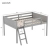 PAGED Twin Size Loft Bed Modern Simple Wooden Bed Frame with Guardrail and Removable Ladder for Bedroom, Space Saving - 4 of 4