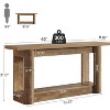Tribesigns 63"Farmhouse Console Table, Narrow Long Sofa Table Behind The Couch, 2-Tier Storage Entryway Furniture for Living Room - 2 of 4
