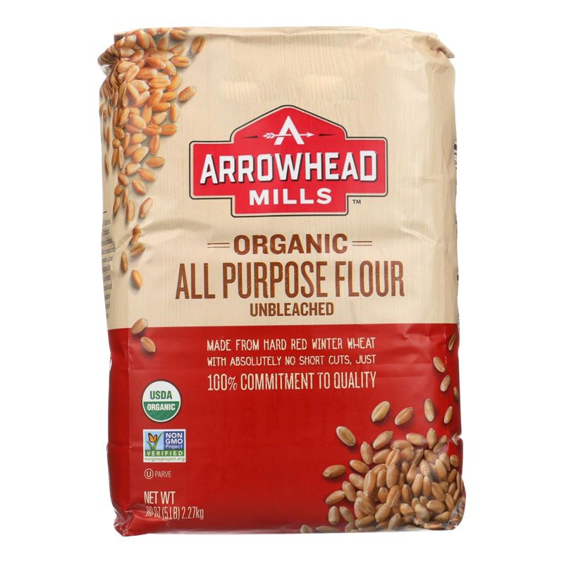Arrowhead Mills Organic All Purpose Unbleached Flour - Case of 8/5 lb, 2 of 7