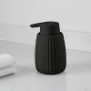 Black rubber plastic ribbed soap pump - 2 of 4