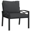vidaXL Patio Chairs with Gray Cushions 2 pcs 26.8 in.x29.9 in.x31.1 in. Steel - 3 of 4