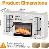 59" Fireplace TV Stand 24" 3 Sided Glass Electric Fireplace, 12 Colors LED Lights Flame, 750W/1500W - 2 of 4