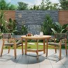 Christopher Knight Home Hamon Outdoor Rope Woven Acacia Wood Dining Chair (Set of 2) - 2 of 4