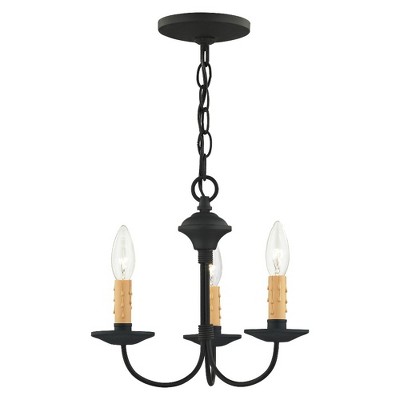 Livex Lighting Heritage 3 - Light Chandelier in  Black
