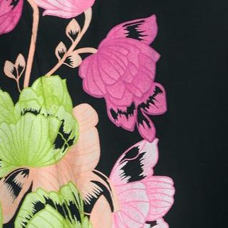 black multi floral