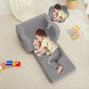 Kids Convertible Sofa to Lounger, Comfy Teddy fabric - 3 of 4