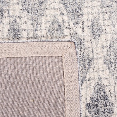 Ivory and Gray Abstract Handmade Wool Area Rug