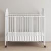 Child Craft Sweet Dreamer Arched Compact Folding Portable Crib with 3" Crib Mattress & 2 Locking Wheels, Durable Construction, Easy to Clean (White) - 2 of 4