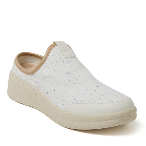 Женские кроссовки Dearfoams Women's Lila Mule Slip-On Sneaker - Cream Size 10