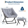 Saucer Chair, Plush Comfy Seat with Non-Slip Base, XL Foldable Lounge Chair for Teens and Adults, Accent Chair for Bedroom Dorm - 3 of 4