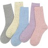 SERISIMPLE Women Cotton Rib Retro Casual Thin Comfy Breathable Crew Socks Black Large 5 Pairs - 4 of 4