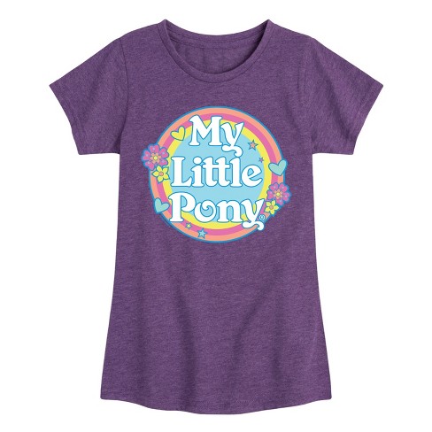 My Little Pony Retro Rainbow Badge Logo Fitted Short Sleeve Graphic T ...