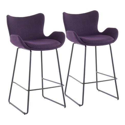 Purple leather bar stools new arrivals