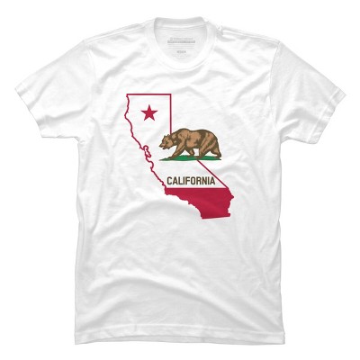 Design By Humans California State Pride Bear By T-Shirt
