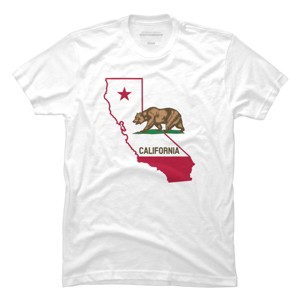Design By Humans California State Pride Bear By T-Shirt - 1 of 2