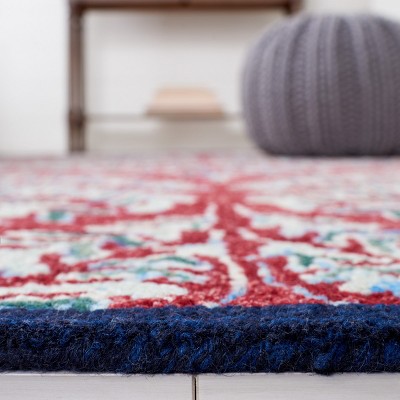 Elegant Ivory Square Hand-Tufted Wool Rug - 5' Dimension