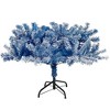 6FT Pre-Lit Hinged Artificial Fir ChristmasTree, Xmas Tree Snow Flocked Artificial Holiday Christmas Tree w/750 Branch Tips X-mas - 2 of 4