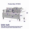 CAVINAS Upholstered Sofa Tufted Couch with Rolled Arms and Nailhead, Chesterfield Sofa, Loveseat Sofa with Pillows, Velvet Sofa for Living Room - 3 of 4