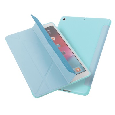 Insten Tablet Case Compatible with 8th & 9th Generation iPad 10.2 inch, Magnetic Cover with Multifold Stand & Pencil Charging, Sky Blue