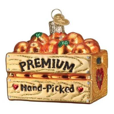 Old World Christmas Glass Blown Ornament for Christmas Tree, Crate of Oranges