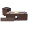 42-inch Outdoor Rectangular Fire Pit Table Propane for Outside Patio with Tank Cover and Wind Guard - 2 of 4