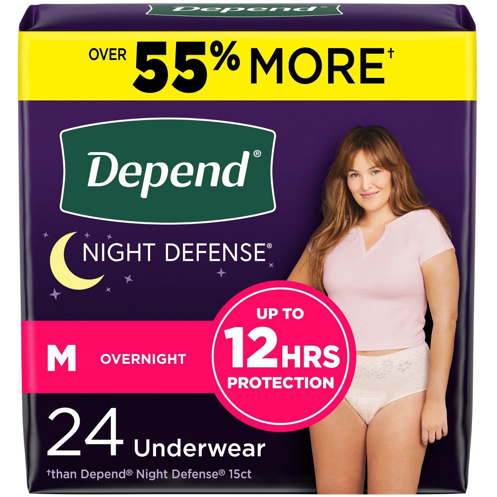 Depend Night Defense Incontinence Underwear - Women's - Medium