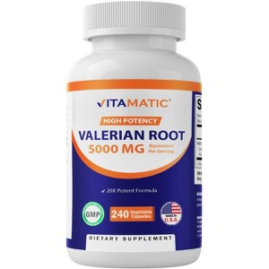 Valerian Root 5000 mg Equivalent per Capsule - 240 Capsules - 1 of 4