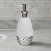 Bali Resin Tall Liquid Soap Dispenser - Nu Steel: Elegant Bathroom Accessory, Spot Clean, 8oz Capacity - 3 of 4