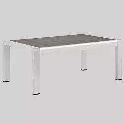 Shore Aluminum Outdoor Patio Coffee Table Gray - Modway