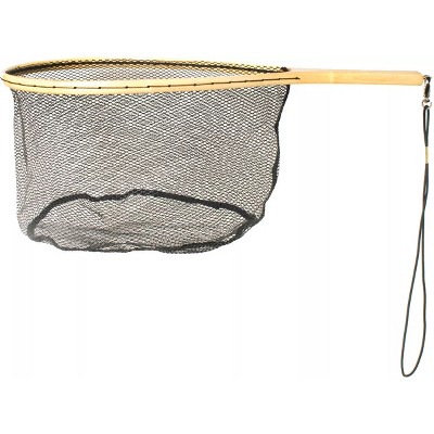 Eagle Claw Wood Trout Net w-Rubberized Netting