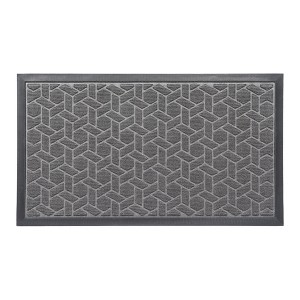Evideco French Home Goods Heavy-Duty Dirt-Trapping Rubber Doormat with Raised Pattern - 1 of 4